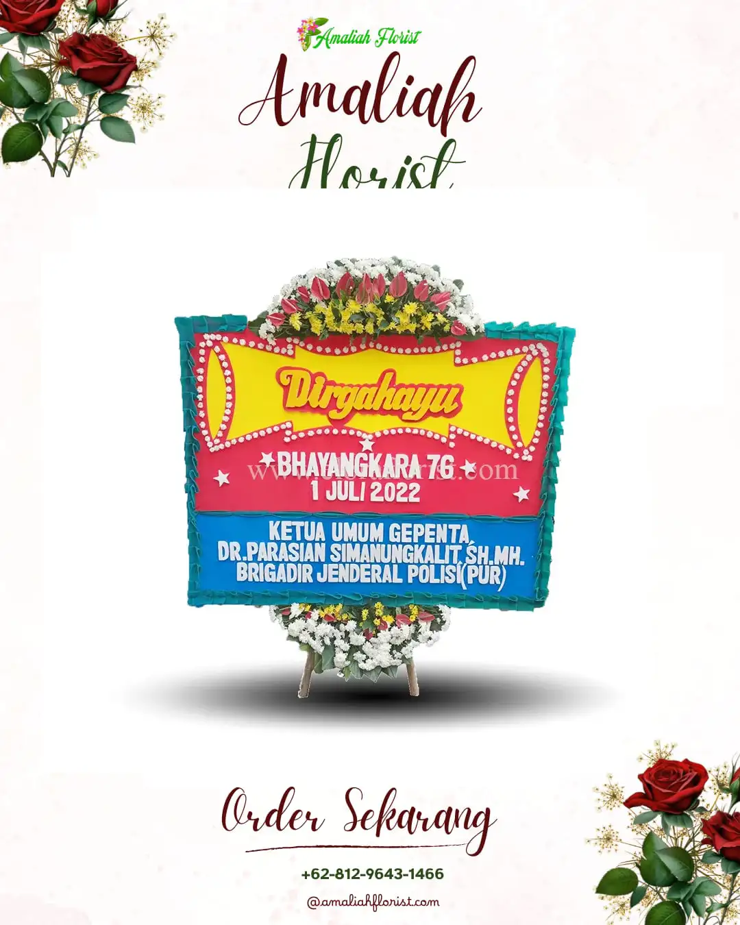 Papan Bunga HUT Ulang Tahun Rangsang Pesisir